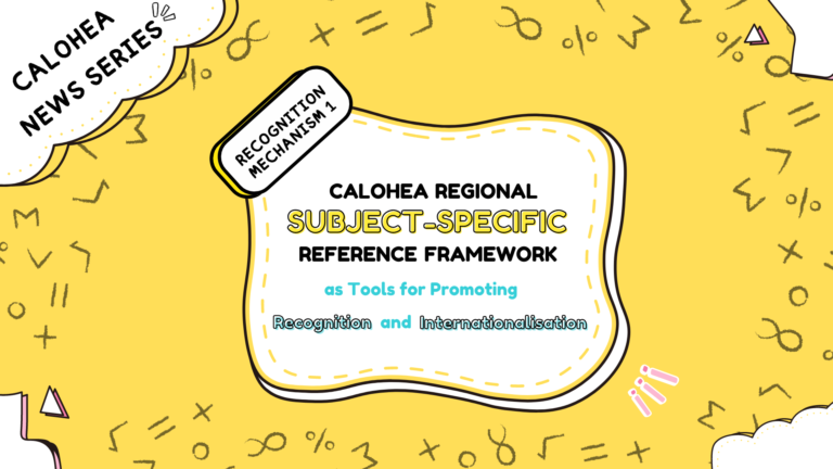 CALOHEA Regional Subject-Specific Reference Frameworks as tools for promoting recognition and internationalisation